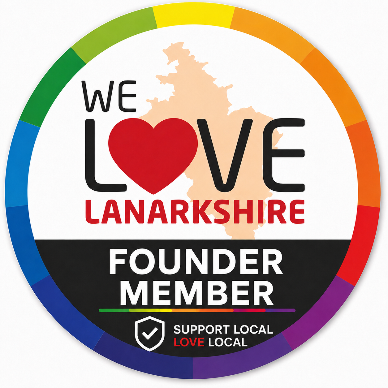 We Love Lanarkshire Founder Member badge